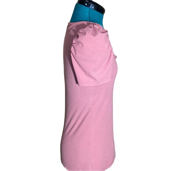 Puff-Sleeve Ribbed Tee - Picture 2 of 6